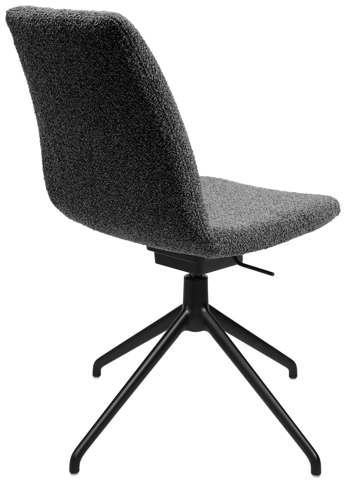 STUHL  in Stahl Flachgewebe  - Grau, Design, Textil/Metall (46/85-88/55cm) - Johann Jakob