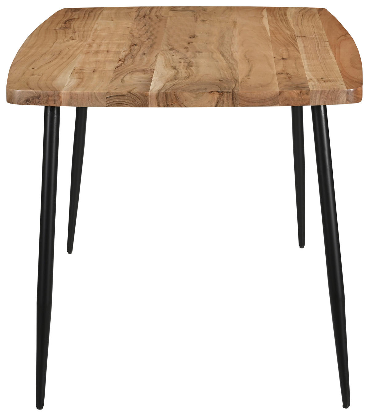 ESSTISCH in Holz, Metall 140/90/76 cm   - Schwarz/Akaziefarben, Lifestyle, Holz/Metall (140/90/76cm) - Boxxx