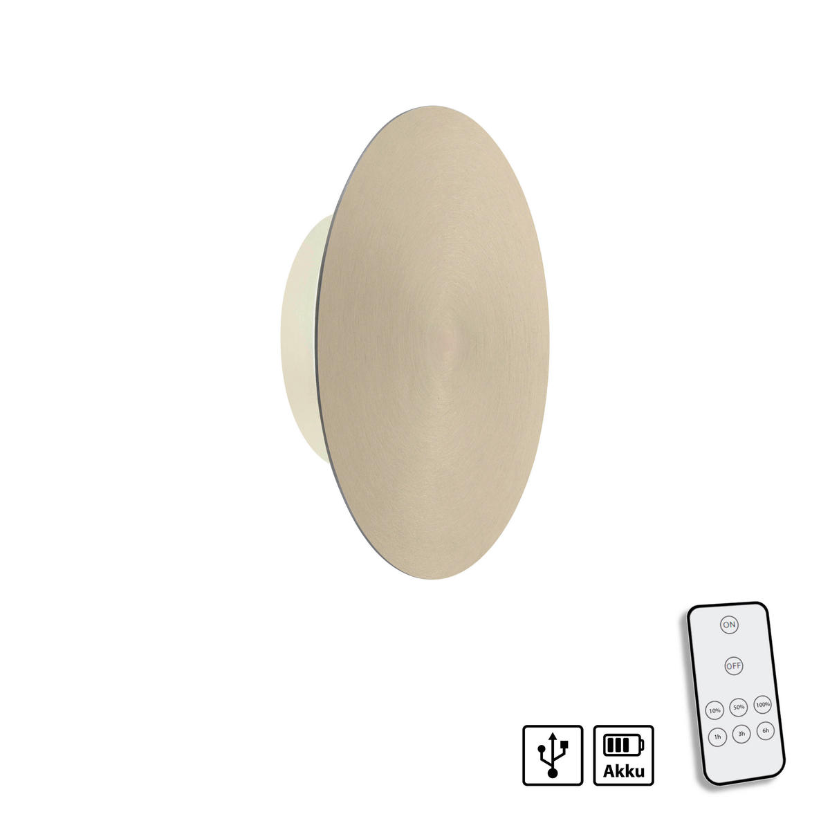 AKKU-WANDLEUCHTE Akku Puntua 18/6,5 cm   - Design, Kunststoff/Metall (18/6,5cm) - Paul Neuhaus