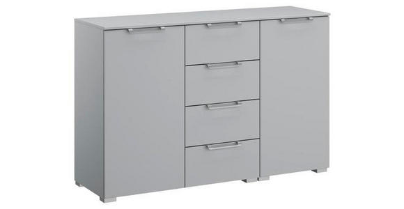 SIDEBOARD 120/81/42 cm in Hellgrau - Silberfarben/Hellgrau, Design, Holzwerkstoff/Kunststoff (120/81/42cm) - Novel