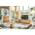 WOHNWAND  in Eichefarben  320/200,8/53,7 cm  - Eichefarben/Schwarz, Natur, Glas/Holz (320/200,8/53,7cm) - Valnatura