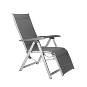 GARTEN-RELAXSESSEL 61/111/90 cm - Anthrazit/Silberfarben, Design, Textil/Metall (61/111/90cm) - Kettler HKS