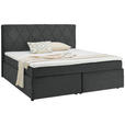 BOXSPRINGBETT 160/200 cm  in Anthrazit  - Anthrazit/Schwarz, Design, Holzwerkstoff/Kunststoff (160/200cm) - Xora