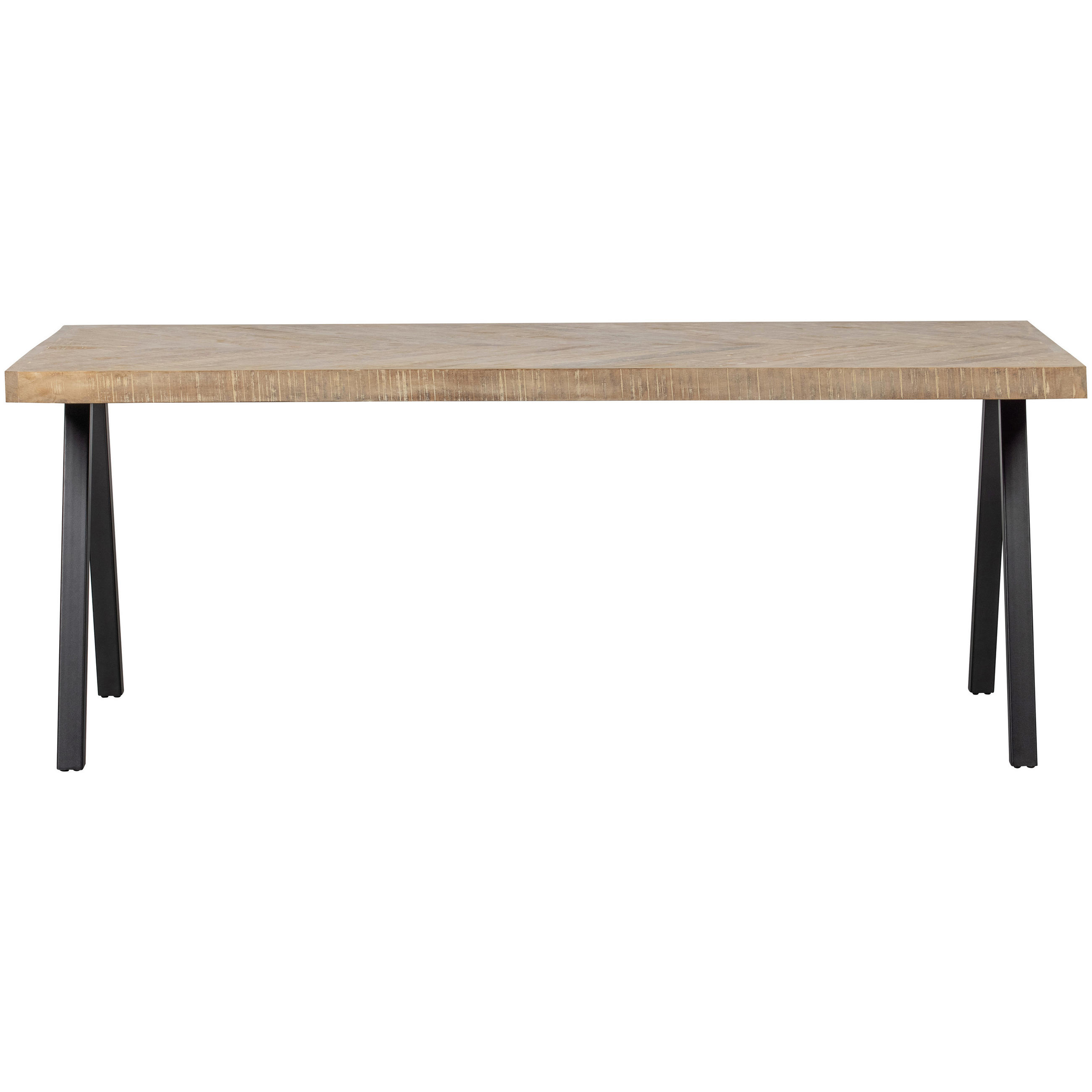 ESSTISCH in Holz 180/90/75 cm  - Eichefarben/Schwarz, Design, Holz/Metall (180/90/75cm) - Livetastic