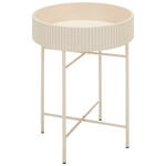 BEISTELLTISCH Greige rund  - Greige, Trend, Holzwerkstoff/Metall (39/46/39cm) - Xora
