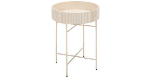 BEISTELLTISCH Greige rund  - Greige, Trend, Holzwerkstoff/Metall (39/46/39cm) - Xora