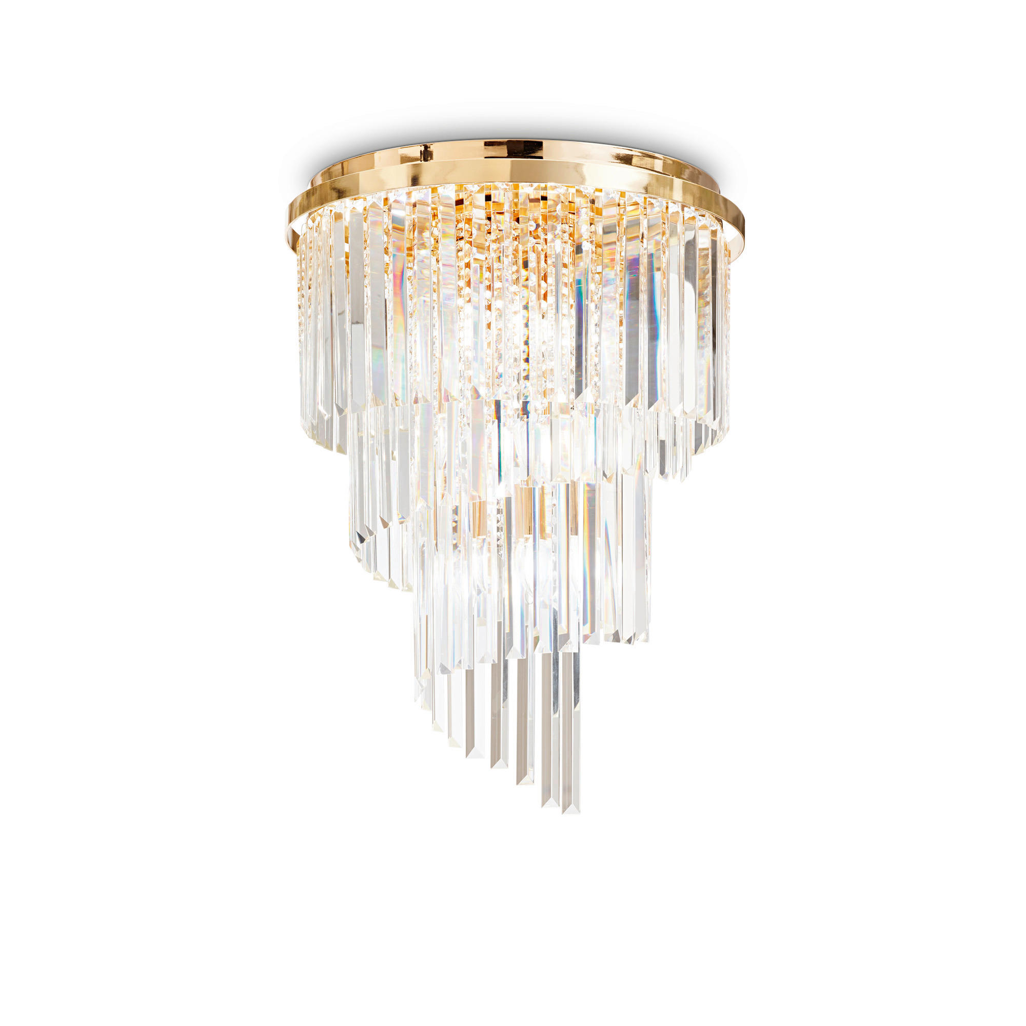 Ideal Lux Deckenleuchte Carlton Gold, Transparent 69 cm