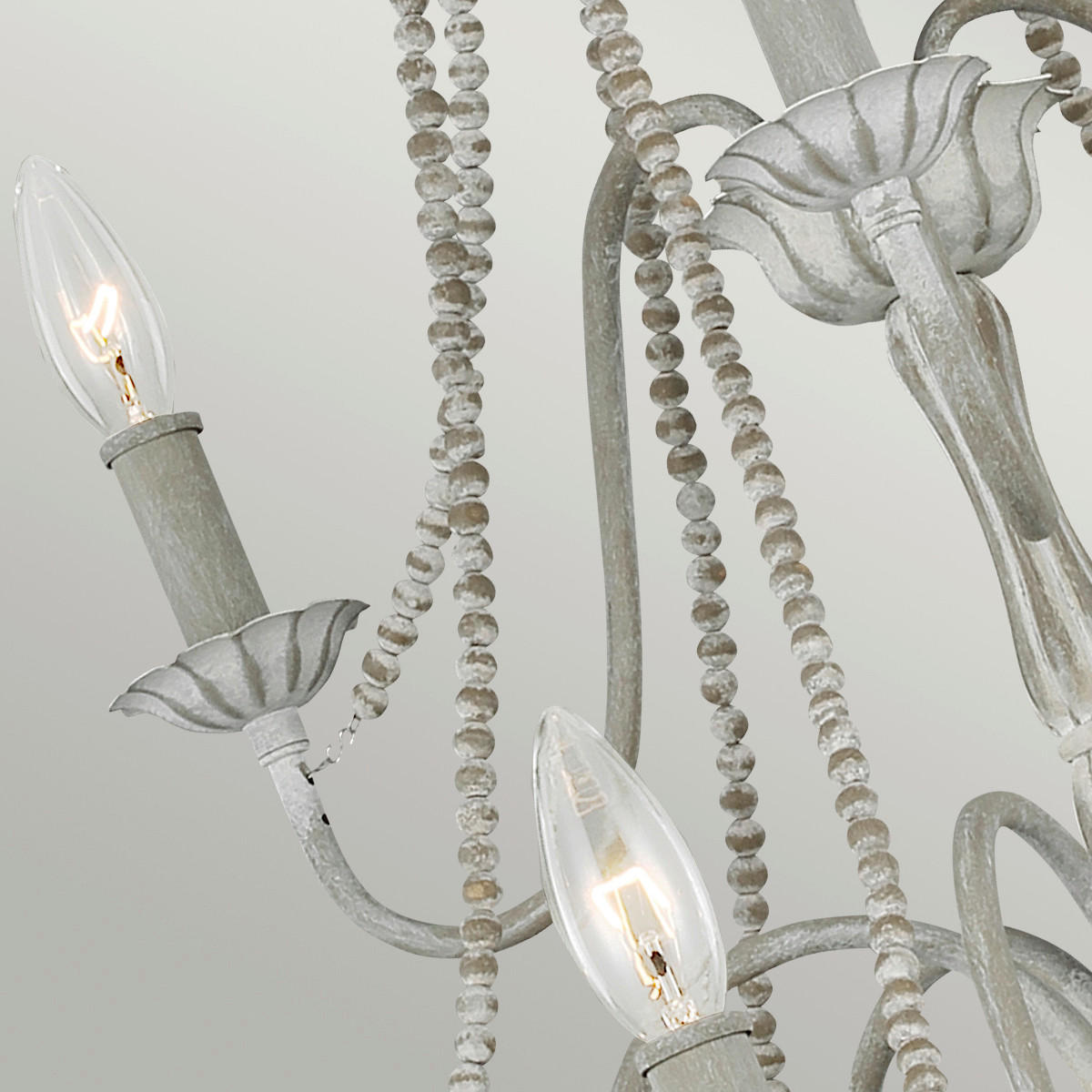 LESTENEC  Elstead Maryville      81.3/93.4 cm      E14 - svetlo siva, Konvencionalno, kovina/les (81.3/93.4cm) - Elstead Lighting