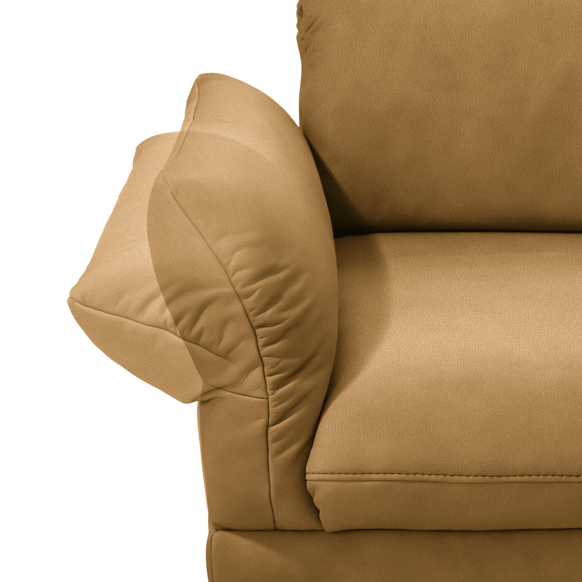 ECKSOFA in Echtleder Currygelb  308/173 cm  - Currygelb/Anthrazit, Design, Leder/Metall (308/173cm) - Joop!