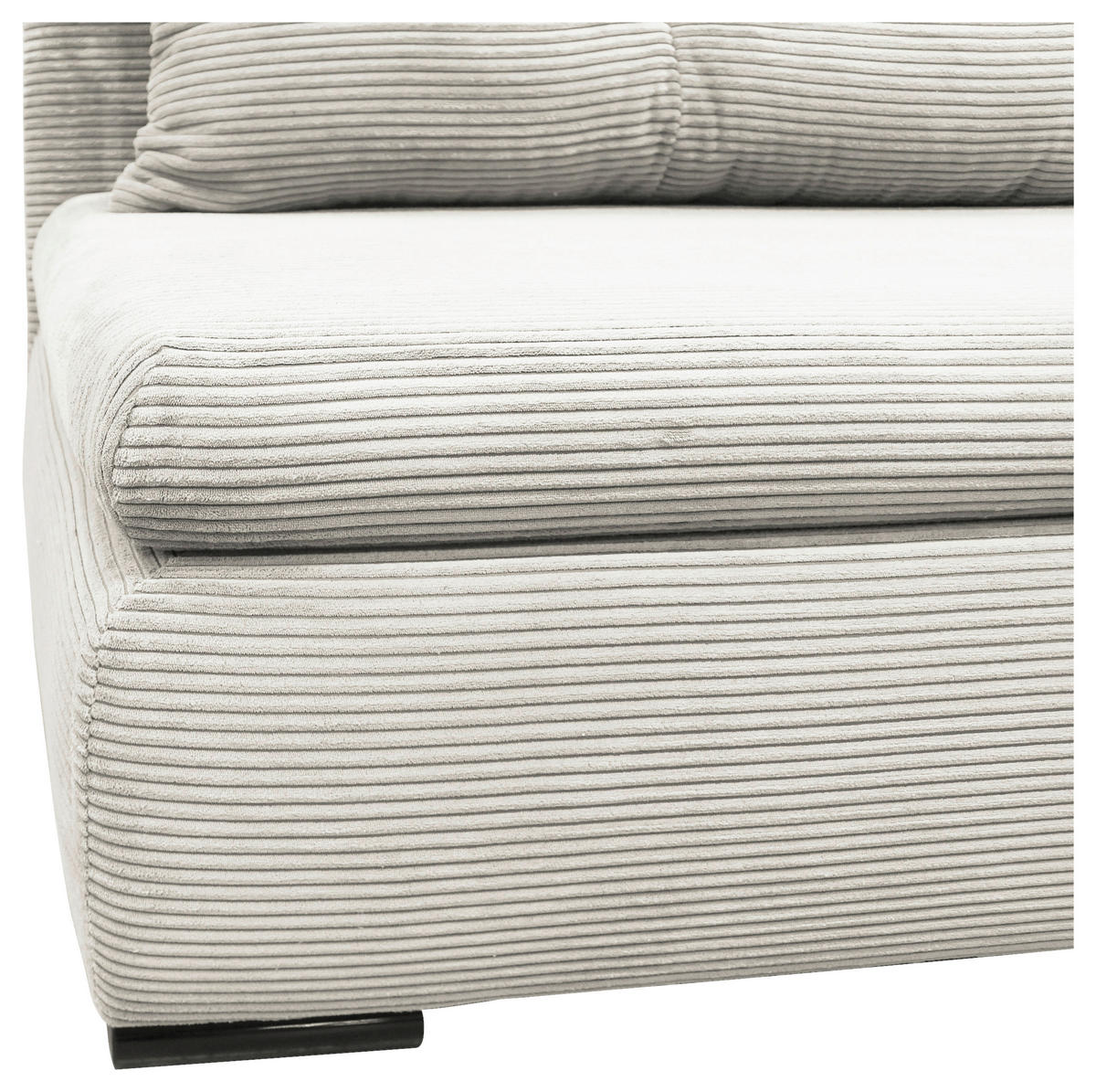 SCHLAFSOFA  mit Liegefunktion Cord Weiß  - Schwarz/Weiß, Design, Kunststoff/Textil (154/93/85cm) - MID.YOU