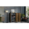 SCHUHSCHRANK 120/120/38 cm  - Wildeiche/Anthrazit, Basics, Holzwerkstoff/Kunststoff (120/120/38cm) - Moderano