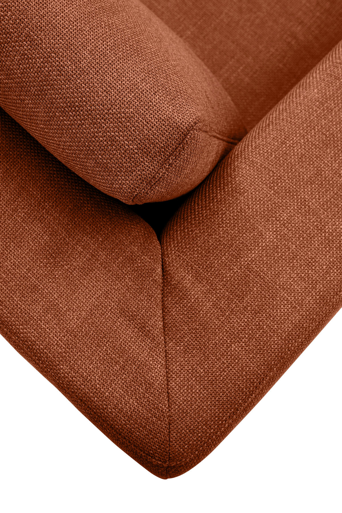 ECKSOFA inkl. Funktion Heaven Terracotta Flachgewebe  - Chromfarben/Terracotta, KONVENTIONELL, Textil/Metall (162/242cm) - Tom Tailor