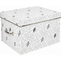 DEKOR DOBOZ  - fekete/fehér, Basics, karton (42/28/36cm)