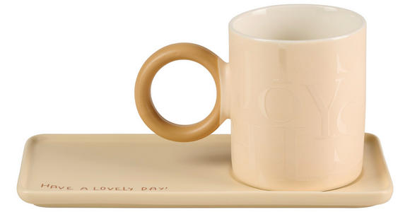 KAFFEEBECHER  350 ml   - Creme, LIFESTYLE, Keramik - Novel