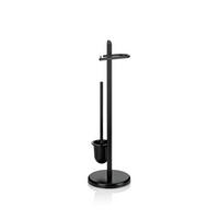 WC-BÜRSTENGARNITUR in Metall  Kunststoff   - Schwarz, KONVENTIONELL, Kunststoff/Metall (22/73cm) - Kela
