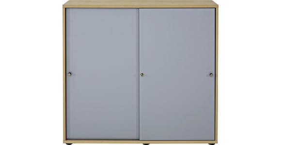 AKTENSCHRANK 120/110/40 cm  - Silberfarben/Ahornfarben, KONVENTIONELL, Holzwerkstoff (120/110/40cm) - Venda