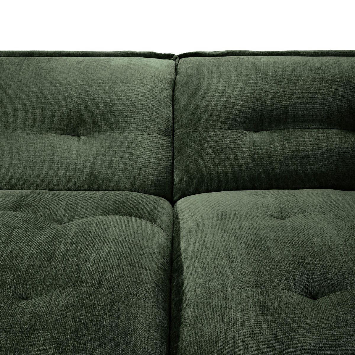 BIGSOFA in Chenille Dunkelgrün  - Dunkelgrün/Schwarz, Modern, Kunststoff/Textil (285/87/184cm) - Trendmanufaktur