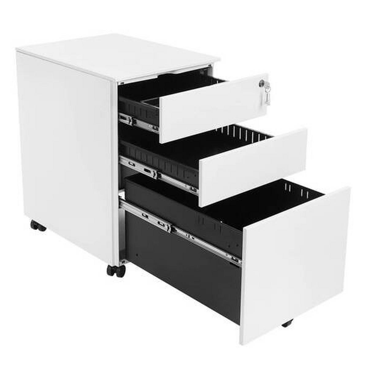 ROLLCONTAINER Weiß  - Weiß, Basics, Metall (39/60/52cm) - Boxxx