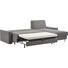 ECKSCHLAFSOFA Grau - Chromfarben/Grau, Design, Textil/Metall (260/90/245cm) - Bali