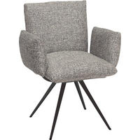 ARMLEHNSTUHL  in Stahl Webstoff  - Anthrazit, Natur, Textil/Metall (72/90/65cm) - Venjakob