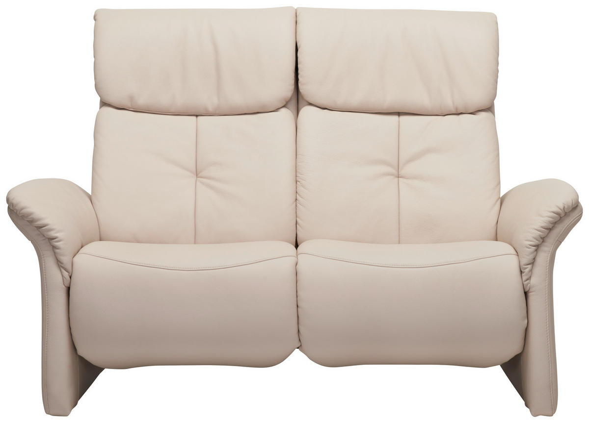 2-SITZER-SOFA Heimkino in Echtleder Creme  - Creme/Schwarz, KONVENTIONELL, Leder/Kunststoff (152/107/91cm) - Himolla Komfortklass