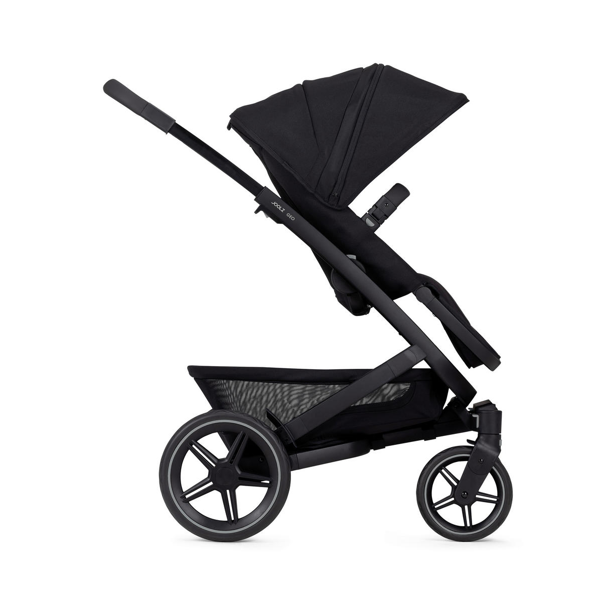 KINDERWAGENSET Geo3 Mono  - Schwarz, Basics, Textil/Metall (60/92-113/77-105cm) - Joolz