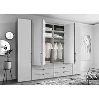 FALTTÜRENSCHRANK in Weiss, Eiche Bianco  - Schieferfarben/Weiss, Konventionell, Glas/Holzwerkstoff (300/216/58cm) - Dieter Knoll