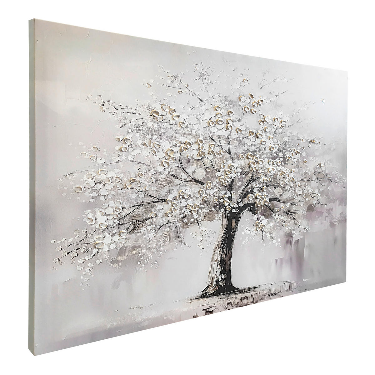 OBRAZ NA PLÁTNE, stromy, 100/70 cm  - čierna/sivá, Design, kompozitné drevo/textil (100/70cm) - Monee