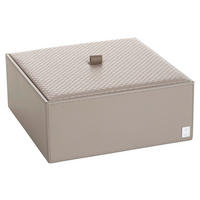 BOX MIT DECKEL 25/9,5/25 cm     - Beige, Design, Kunststoff (25/9,5/25cm) - Joop!