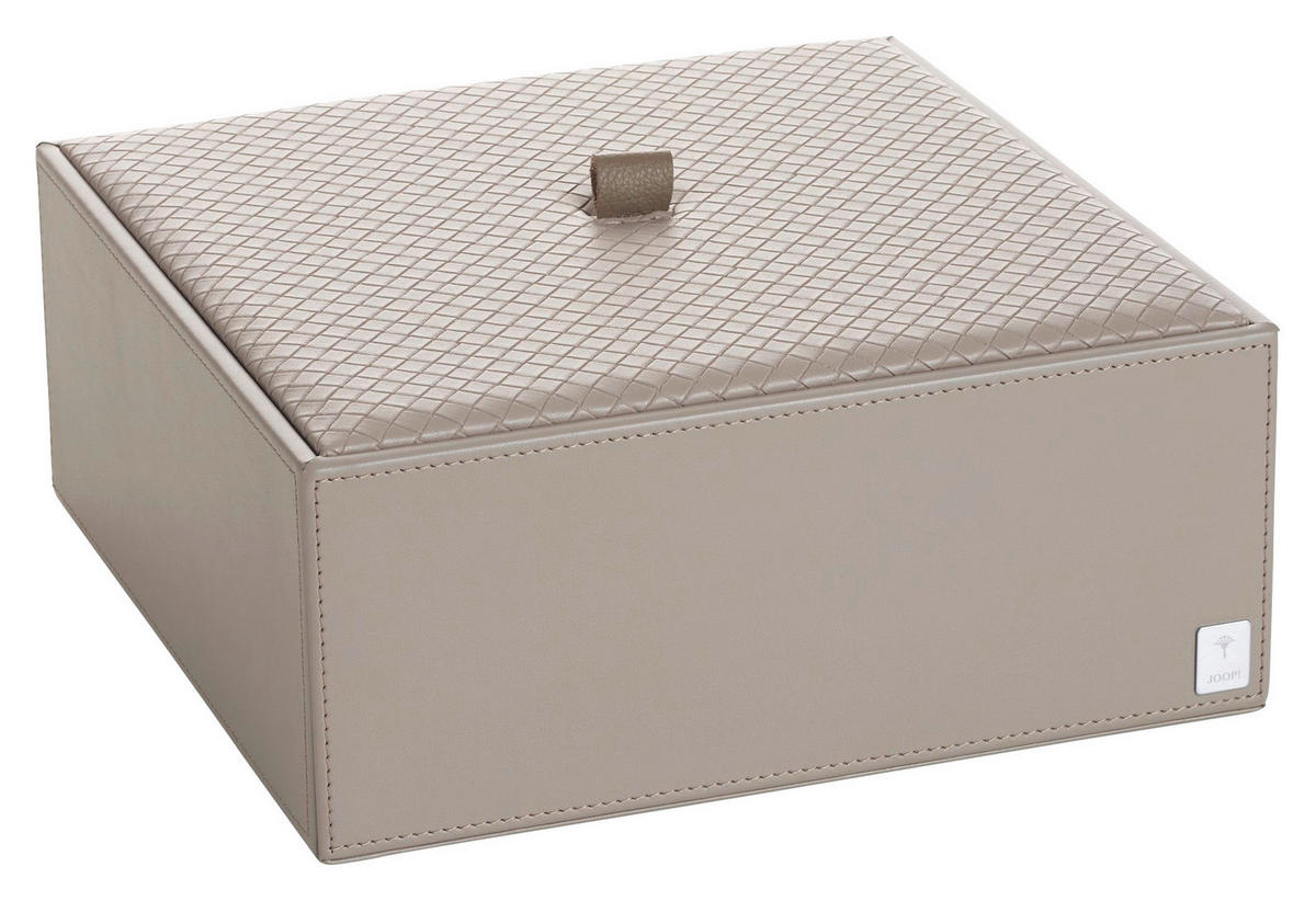 BOX MIT DECKEL 25/9,5/25 cm     - Beige, Design, Kunststoff (25/9,5/25cm) - Joop!