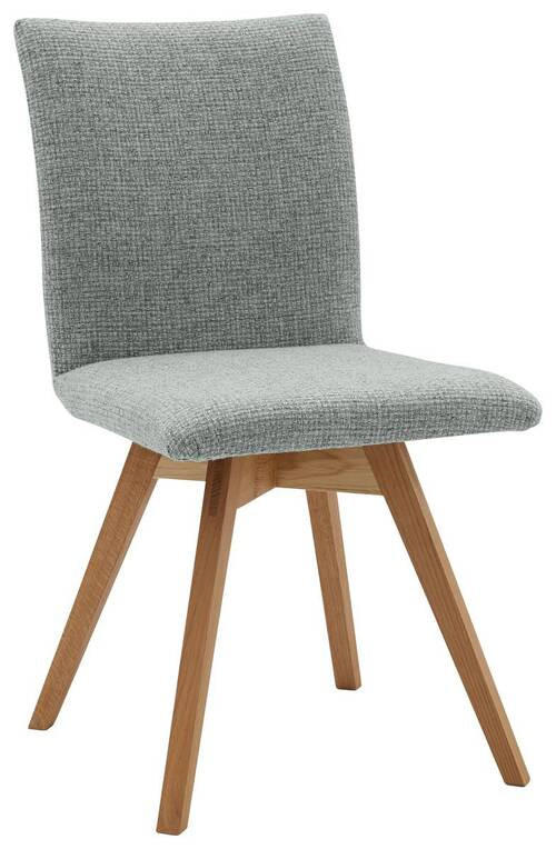 STUHL drehbar beflockt Eichefarben, Mintgrün Wildeiche massiv  - Eichefarben/Mintgrün, KONVENTIONELL, Holz/Textil (49/93/44cm) - Valnatura