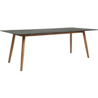 GARTENTISCH Kunststoff Grau rechteckig  - Grau/Teakfarben, MODERN, Holz/Kunststoff (220/100/73,5cm) - Stern