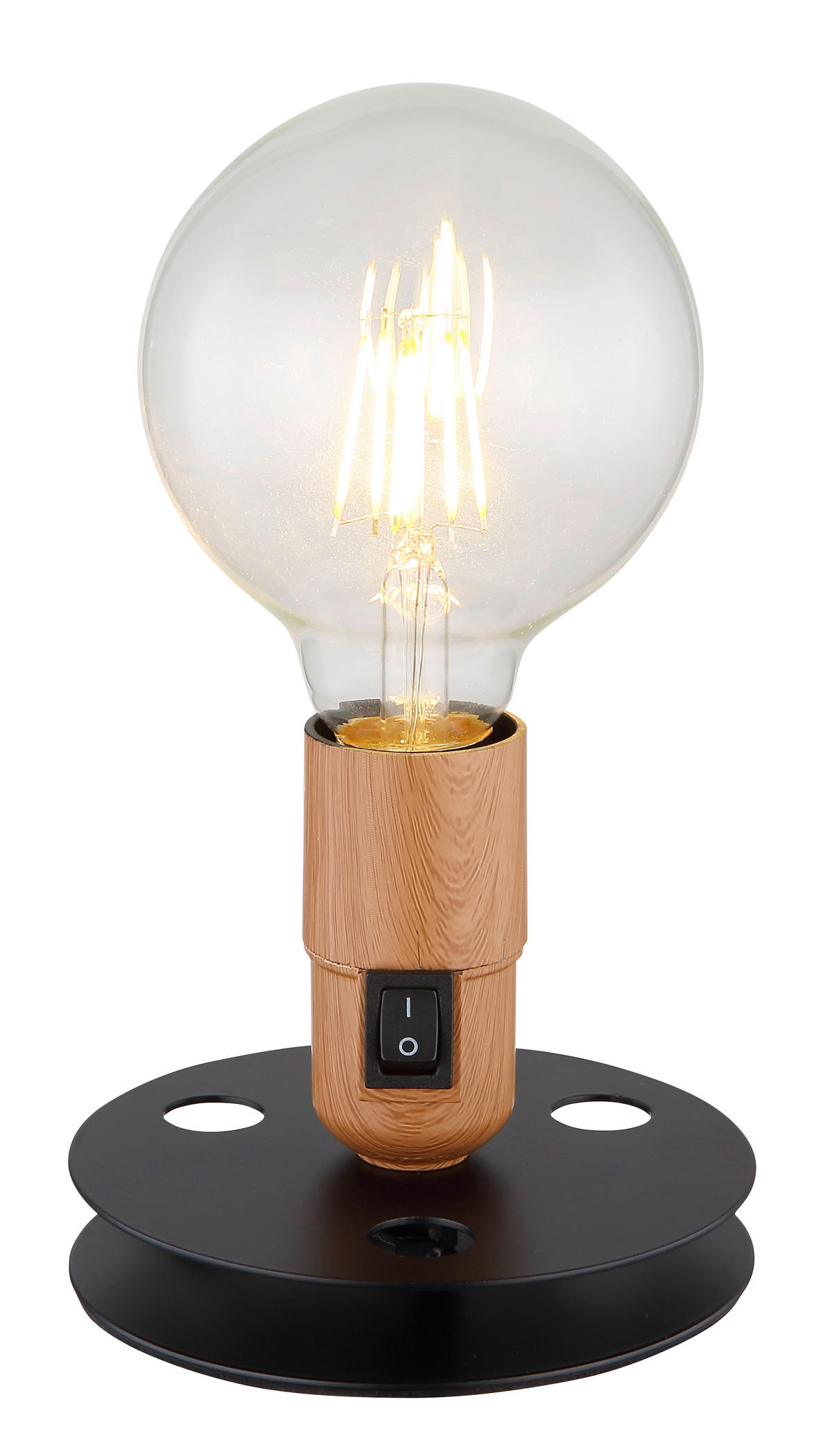 STOLNÍ LAMPA, E27, 12/9 cm  - černá, Konvenční, kov (12/9cm) - Globo