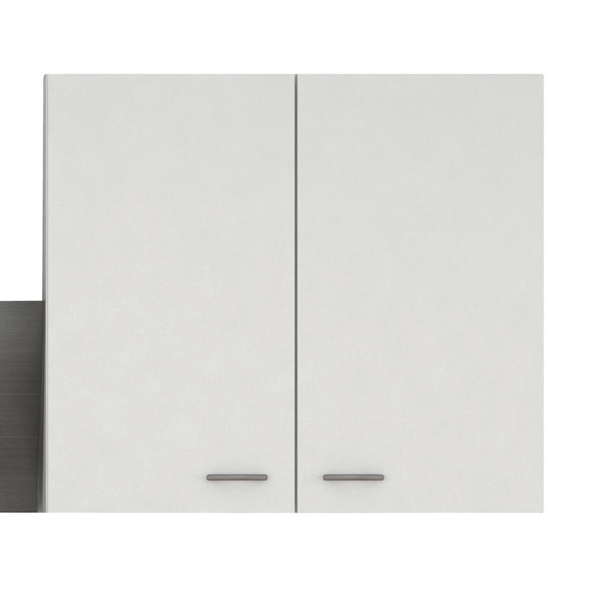 KÜCHENBLOCK 270 cm   in Weiß  - Edelstahlfarben/Hellgrau, MODERN, Holzwerkstoff/Kunststoff (270cm) - FlexWell