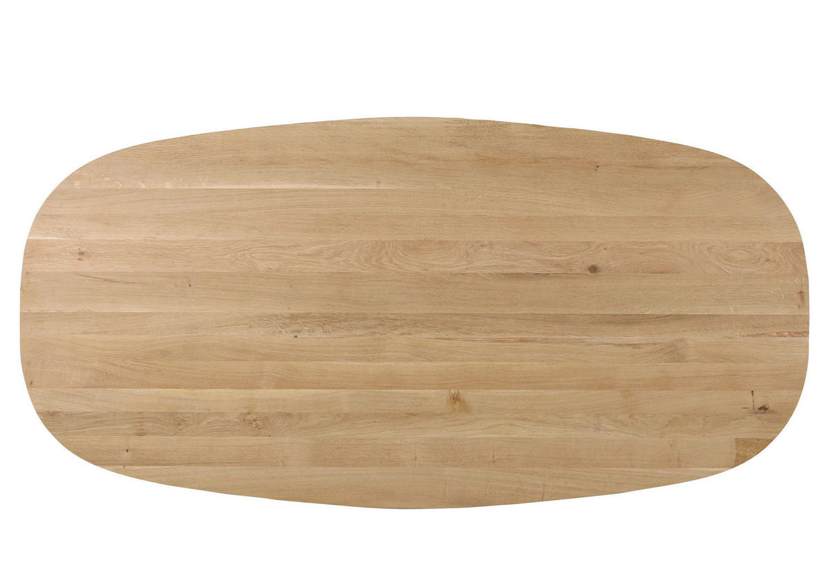 JEDÁLENSKÝ STÔL, dub, farba duba, 220/100/77 cm - čierna/farba duba, Modern, kov/drevo (220/100/77cm) - Livetastic