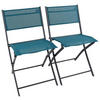 GARTENSTUHL-SET - Türkis/Schwarz, Modern, Textil/Metall (45/79/46cm) - Ambia Garden