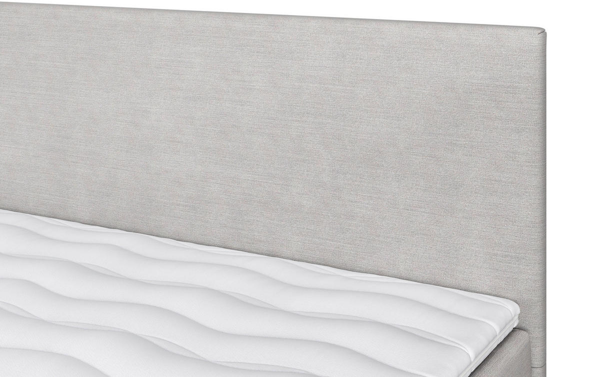 BOXBETT 140/200 cm  in Hellgrau  - Hellgrau/Schwarz, Modern, Holz/Holzwerkstoff (140/200cm) - MID.YOU