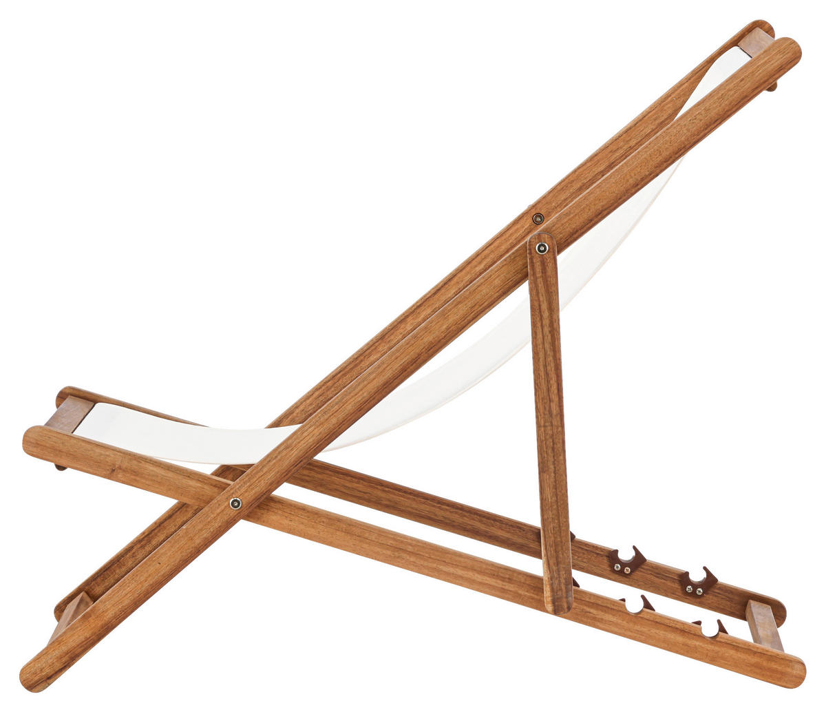 STRANDFÅTÖLJ   57/80/105 cm  - beige/naturfärgad, Klassisk, trä/textil (57/80/105cm) - Gardenson