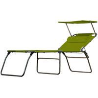 DREIBEINLIEGE 74/50/207 cm  - Alufarben/Grün, Design, Textil/Metall (74/50/207cm) - FIAM