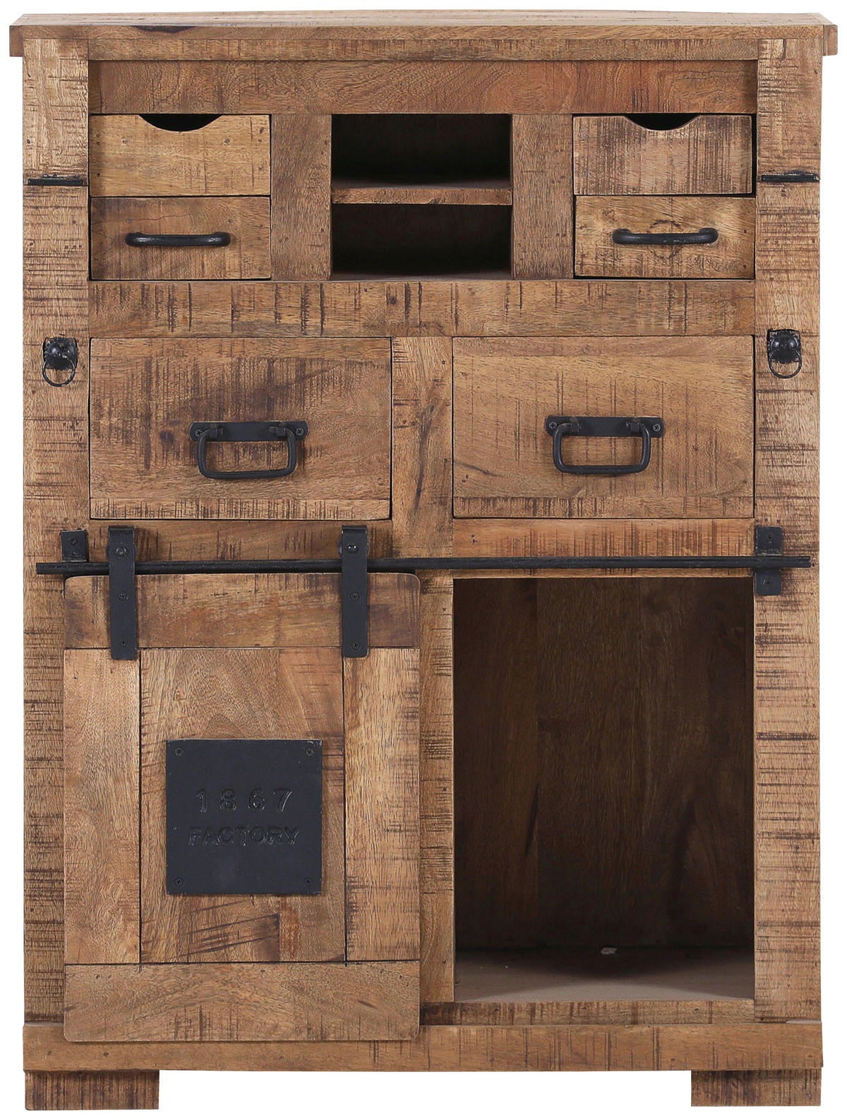 SEKRETÄR   - Schwarz/Braun, LIFESTYLE, Holz (80/107/39cm) - Landscape