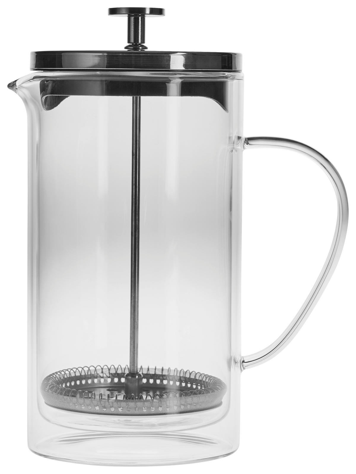 KAFFEEBEREITER 0.8 L  - Klar, Basics, Glas/Metall (10,5/21cm) - Novel