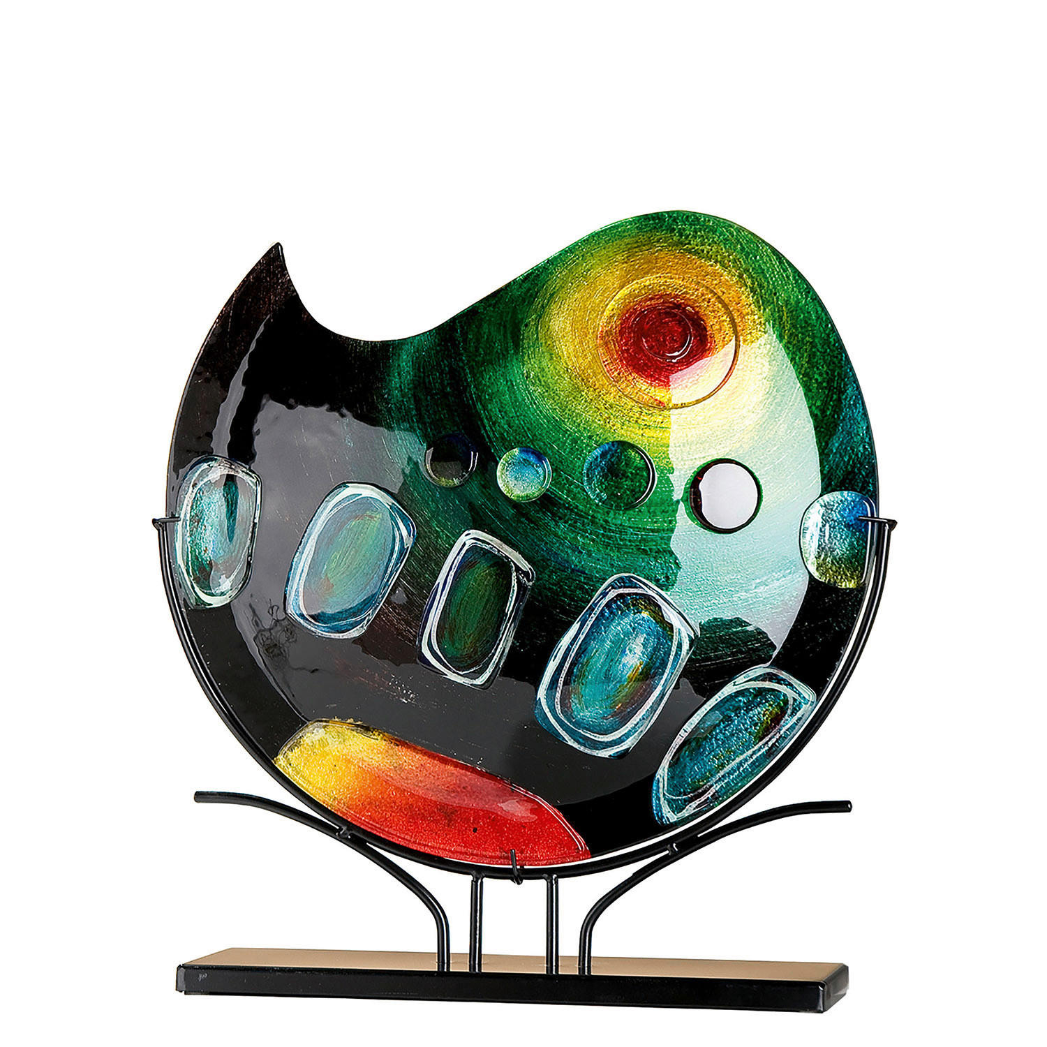 BODENVASE Sunrise  - Multicolor, Basics, Glas/Metall (47/51/10cm)
