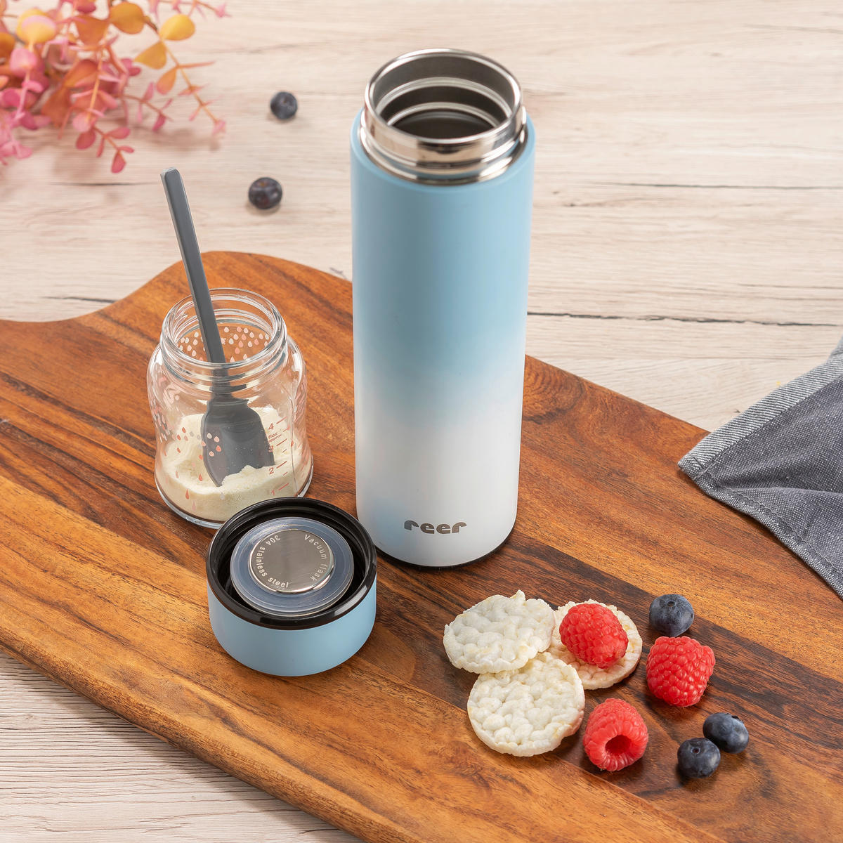 BABYTRINKFLASCHE - Pastellblau, Basics, Metall (6,5/23/6,5cm) - Reer