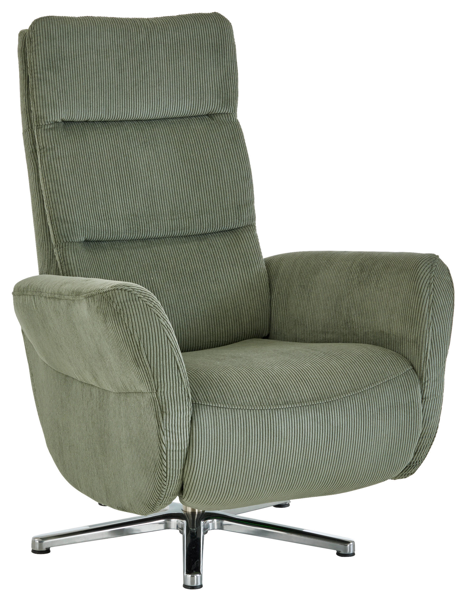 RELAXSESSEL in Textil Dunkelgrün  - Chromfarben/Dunkelgrün, Design, Textil/Metall (78/113/83cm) - Beldomo Speed