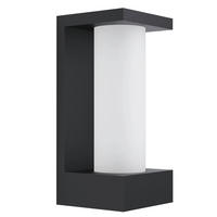 AUSSENWANDLEUCHTE - Weiss/Schwarz, Konventionell, Glas/Metall (26/12/11,5cm) - Eglo