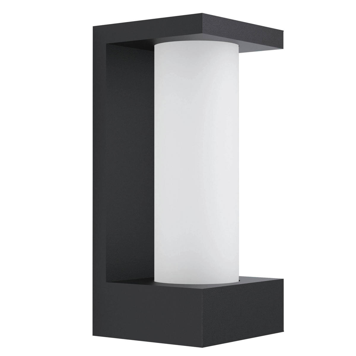 AUSSENWANDLEUCHTE - Weiss/Schwarz, Konventionell, Glas/Metall (26/12/11,5cm) - Eglo