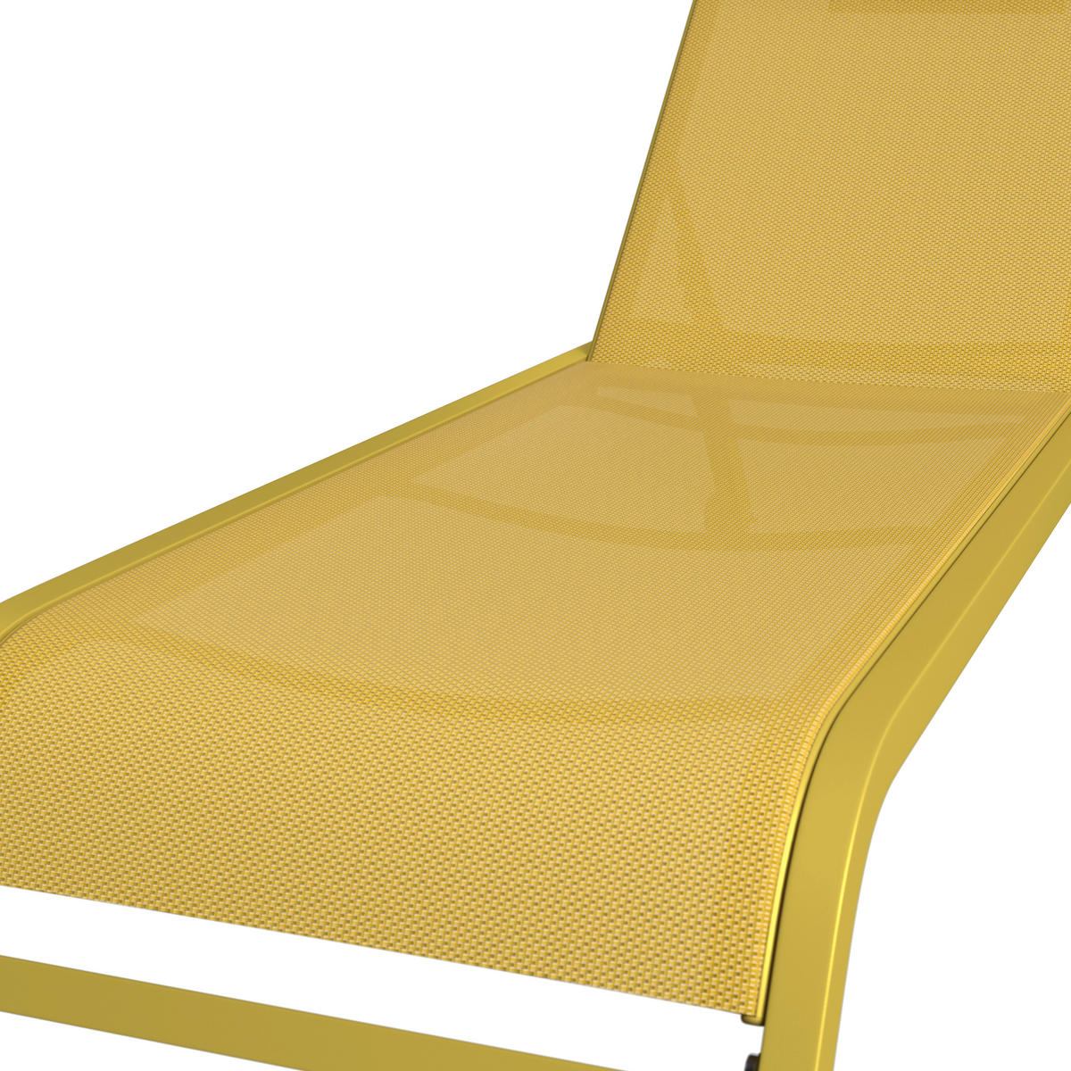 GARTENLIEGE 198/87/62 cm  - Gelb, Design, Textil/Metall (198/87/62cm) - Ambia Garden