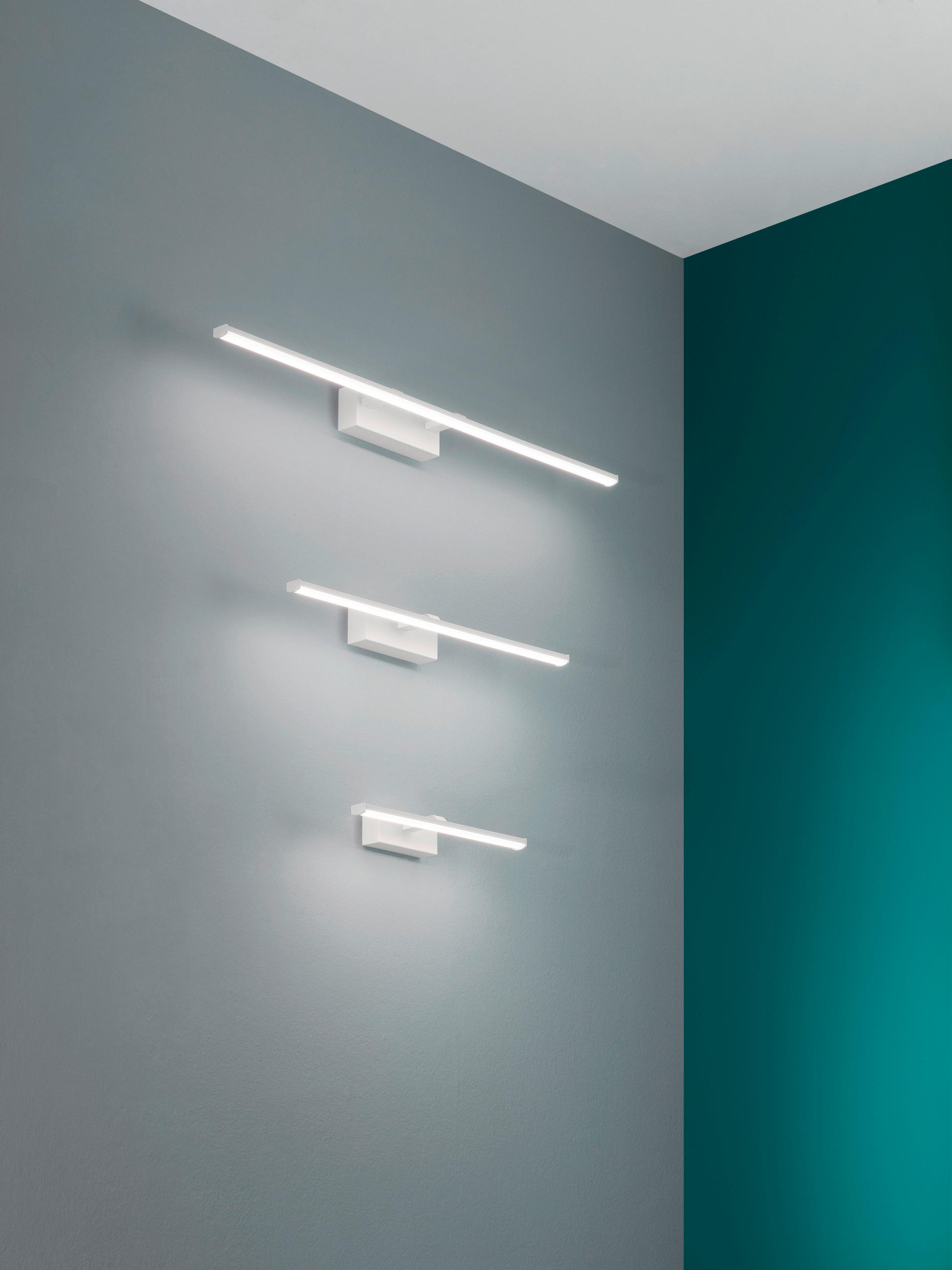 LED-WANDLEUCHTE Nala 30/9/4,5 cm   - Weiß, Basics, Kunststoff/Metall (30/9/4,5cm) - Fabas Luce