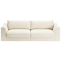 POHOVKA BIG SOFA, textil, krémová - černá/krémová, Design, textil/plast (276/90/109cm) - Sit & More