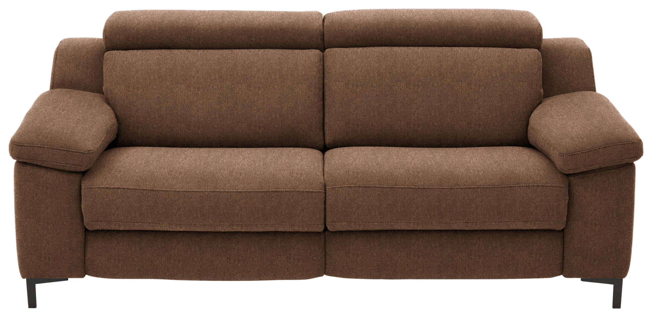 2,5-SITZER in Chenille Braun  - Schwarz/Braun, Design, Textil/Metall (188/84-104/104cm) - Valdera